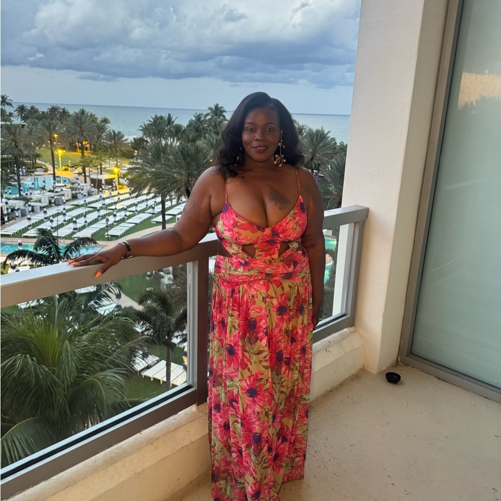 Vibrant Floral Maxi Dress